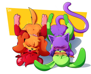ambiguous_fluids anthro big_breasts black_nose breasts female fur green_body green_fur group heart_jewelry heart_tail jewelry long_tail male male/female moan necklace nipples orange_body orange_fur penetration pink_nipples purple_body purple_fur red_body red_fur tail tongue tongue_out vaginal vaginal_penetration bere_dolly_art bere_nsfw mob_entertainment poppy_playtime smiling_critters bobby_bearhug catnap_(poppy_playtime) dogday_(poppy_playtime) hoppy_hopscotch bear canid canine canis critters_(poppy_playtime) domestic_cat domestic_dog felid feline felis lagomorph leporid mammal rabbit ursine hi_res