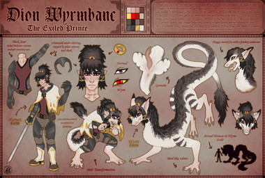 4_toes accessory animal_genitalia anisodactyl anus armor biped black_body black_fur black_hair boots brown_eyes chainmail claws clothing digitigrade dipstick_ears ear_markings erection fangs feet feral finger_claws footwear fur genital_slit genitals hair hair_accessory hairband holding_melee_weapon holding_object holding_sword holding_weapon horn human_to_feral humanoid_pointy_ears long_body long_neck long_tail male melee_weapon mid_transformation multicolored_ears penis pointy_ears pupils quadruped red_eyes scuted_arms scuted_legs scutes shoes slit_pupils snout solo species_transformation striped_body striped_fur stripes sword tail tail_tuft tapering_penis teeth text toe_claws toes tongue tongue_out transformation tuft weapon white_body white_fur yellow_sclera frostedmonster mythology dion_wyrmbane dragon eastern_dragon furred_dragon furred_scalie humanoid mythological_creature mythological_scalie scalie english_text hi_res model_sheet watermark