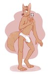 anthro barefoot black_nose briefs brown_body brown_eyes brown_fur brown_hair clothed clothing detailed_background erection_in_underwear erection_under_briefs feet femboy fur hair hair_over_eyes humanoid_penis_outline male navel smile solo tighty_whities topless underwear white_briefs white_clothing white_underwear syforg jet_(furrytypist) canid canine canis mammal wolf hi_res signature