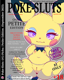 anthro areola big_ears breasts chest_markings everstone eyebrows eyelashes eyeliner eyewear feet female female_anthro fictional_magazine_cover fingers front_view fur genitals hair hand_on_head lipstick looking_at_viewer love_ball magazine makeup markings modelling nipples nude pokeball pubic_mound red_nipples red_vulva simple_background small_breasts smile soles solo spread_legs spreading tail text toes vulva yellow_body yellow_fur young sharalythesheep nintendo pokemon generation_1_pokemon generation_2_pokemon generation_4_pokemon generation_7_pokemon mammal pichu pokemon_(species) popplio 4:5 absurd_res colored comic cover digital_drawing_(artwork) digital_media_(artwork) english_description english_text hi_res magazine_cover