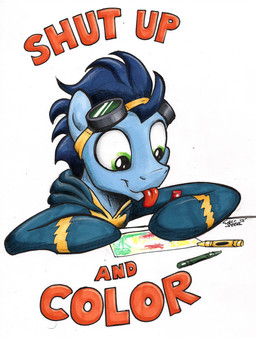 2013 blue_hair crayon english_text equine eyewear feral friendship_is_magic goggles green_eyes hair horse male mattings my_little_pony paper plain_background pony skinsuit soarin_(mlp) solo table text tongue tongue_out wonderbolts_(mlp)
Rating: Safe
Score: 10
User: 2DUK
Date: November 09, 2013