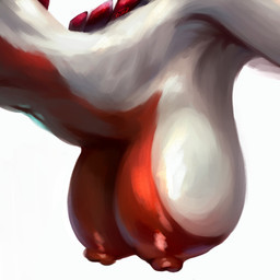 anthro arched_back big_breasts breasts female hanging_breasts huge_breasts navel nipples red_body red_nipples side_view simple_background solo white_background white_body baddelz nintendo pokemon generation_2_pokemon legendary_pokemon lugia pokemon_(species) 1:1 detailed digital_media_(artwork) digital_painting_(artwork) hi_res icon painting_(artwork)