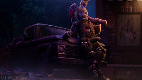 anthro asphalt axe box brick_wall container fluffy fur gear machine male outside plant public public_nudity scrap solo tools tree truck vehicle wall_(structure) wire afterglownsfw dead_by_daylight five_nights_at_freddy's five_nights_at_freddy's_3 scottgames springtrap_(fnaf) lagomorph leporid mammal rabbit robot robot_anthro hi_res