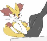 anthro blush breasts female imminent_sex looking_at_viewer looking_pleasured nipples smile smiling_at_viewer solo thick_thighs artply nintendo pokemon braixen canid generation_6_pokemon mammal pokemon_(species) hi_res