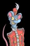 2020 alpha_channel anthro big_ears blue_body blue_fur clothed clothing damaged fangs front_view fur grin hair hi_res krolik looking_at_viewer male mammal murid murine portrait pose rat red_eyes rodent sharp_teeth signature simple_background smile solo teeth traditional_media_(artwork) transparent_background