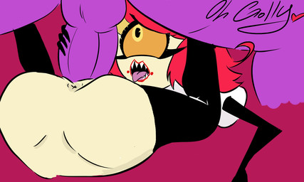 1_eye anus balls butt clothed clothing faceless_character faceless_male fangs female female_penetrated genitals hair looking_pleasured male male/female male_penetrating male_penetrating_female open_mouth partially_clothed penetration penis purple_body red_hair sex short_hair simple_background size_difference solo teeth tongue vaginal vaginal_penetration vulva aptom7747 hazbin_hotel hellaverse niffty_(hazbin_hotel) cyclops demon humanoid absurd_res hi_res