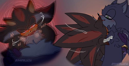 anthro aroused bedroom_eyes bite blurred_character blush bodily_fluids breath dizzy duo ear_blush fangs larger_male looking_down male moan motion_lines narrowed_eyes panting seductive sharp_teeth size_difference smaller_male sweat sweatdrop teeth shipslucia sega sonic_the_hedgehog_(series) sonic_unleashed shadow_the_hedgehog sonic_the_hedgehog sonic_the_werehog eulipotyphlan hedgehog mammal vampire werecreature wereeulipotyphlan werehog hi_res