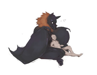 anthro cuddling duo electronics female head_on_breast headgear headphones headset larger_female laying_on_another leaning_on_another love male nude nude_female nude_male sitting size_difference smaller_male chromeskullex werebat_(skullex) bat human mammal monster werebat werecreature hi_res