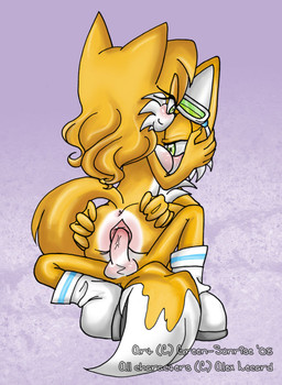anthro anus blush breasts butt clothing dipstick_tail duo erection female female_penetrated footwear from_front_position genitals green_eyes half-closed_eyes love male male/female male_penetrating male_penetrating_female markings mastery_position mostly_nude narrowed_eyes nude penetration penile penile_penetration penis penis_in_vagina rear_view sex shoes side_boob straddling tail tail_markings toony vaginal vaginal_penetration vulva unknown_artist sega sonic_the_hedgehog_(series) miles_prower canid canine fox mammal