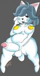 anthro balls biped breasts erection foreskin genitals gynomorph hair humanoid_genitalia humanoid_penis intersex nipples penis solo ponk undertale undertale_(series) temmie_(undertale) canid canine felid feline mammal tem hi_res