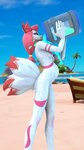 anthro areola barely_visible_genitalia barely_visible_pussy belly belly_expansion belly_inflation breasts chug_jug expansion female fur genitals hair inflation nipples nude pink_hair pussy solo tail white_body white_fur anonymous_artist blender_eevee epic_games fortnite kimiko_five-tails canid canine fox mammal 3d_(artwork) 4k 9:16 absurd_res blender_(artwork) digital_media_(artwork) hi_res