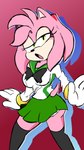 anthro bottomwear bracelet butt clothing cosplay crossover_cosplay female gloves handwear hankerchief jewelry legwear panties school_uniform shirt skirt solo thigh_highs topwear underwear uniform whitesexybunny1 sailor_moon_(series) sega sonic_the_hedgehog_(series) amy_rose eulipotyphlan hedgehog mammal crossover hi_res