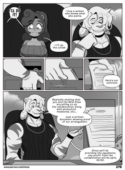 anthro big_breasts breasts clothed clothing dialogue duo eyebrows female fingers front_view hair male pupils sitting smile speech_bubble text topwear nimzy noms_(nimzy) tobi_(nimzy) cricetid felid hamster hybrid liger mammal pantherine rodent comic english_text hi_res url