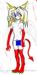 bottomwear breasts claws clothed clothing feet female hair hindpaw loincloth navel nipples paws pointy_ears prick_ears pubes solo spade_tail tail topless topless_female yogurt200 animal_humanoid demon demon_humanoid humanoid 2023 absurd_res hi_res