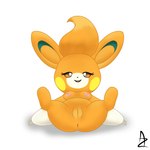 anus breasts female feral genitals pussy solo spread_legs spreading alexzozaya nintendo pokemon generation_9_pokemon mammal pawmi pokemon_(species) rodent 1:1 hi_res