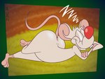 abstract_background anthro big_butt buckteeth butt casual_nudity eyes_closed fur glistening glistening_butt hay lying male pear-shaped_figure pink_tail red_nose sleeping smile solo sound_effects tail teeth vowelless vowelless_sound_effect white_body white_fur wide_hips zzz gavanzude pinky_and_the_brain warner_brothers pinky_(warner_brothers) mammal murid murine rat rodent alternate_version_at_paywall digital_drawing_(artwork) digital_media_(artwork) hi_res signature