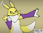 anthro blue_eyes dancing female music smile solo synced_to_music yellow_body rizal_ok bandai_namco digimon tiktok digimon_(species) renamon 4:3 animated long_playtime sound webm