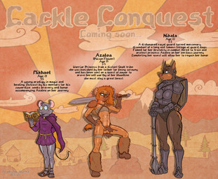 animal_genitalia barbarian bodily_fluids breasts cackle_conquest eyelashes fantasy female freckled_face freckles genitals knight lady_nikala larger_female long_eyelashes magic male medieval piercing princess_azalea pseudo-penis pube_peek pubes size_difference smaller_female soft_abs sweat text ventral_groove vulva warrior aromatic_hyena mikey_moore_(aromatic_hyena) canid canine canis dobermann domestic_dog hyena mammal mouse murid murine pinscher rodent english_text hi_res