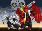 anthro melee_weapon sword tail weapon yami_griffin bleach_(series) mythology dreamous mnementh dragon hollow_(bleach) mythological_creature mythological_scalie scalie