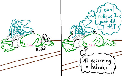 anal anthro duo eyewear glasses keikaku larger_sub male male/male nerd sex size_difference submissive text thought_bubble anonymous_artist cartoon_network mao_mao:_heroes_of_pure_heart anon eugene_(mao_mao) bat mammal 16:10 comic english_text widescreen
