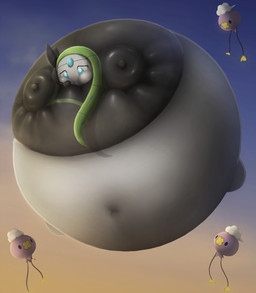 air_inflation ambiguous_gender belly belly_expansion big_belly black_clothing black_topwear blue_eyes blue_gem body_inflation clothing cloud expansion female floating forehead_gem gem green_hair group hair huge_belly hyper hyper_belly hyper_inflation immobile inflation navel not_furry outside puffed_cheeks purple_body sky spherical_inflation tight_clothing topwear white_body worried raikovjaba nintendo pokemon drifloon generation_4_pokemon generation_5_pokemon humanoid legendary_pokemon meloetta meloetta_(aria_form) pokemon_(species) 2017 absurd_res colored digital_media_(artwork) hi_res shaded