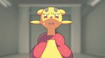 blurred_background bodily_fluids front_view inside multicolored_body red_body solo sweat sweatdrop teeth yellow_body yellow_ears yellow_face yellow_head drunk_oak nintendo pokemon generation_5_pokemon mienfoo pokemon_(species) 16:9 2023 hi_res widescreen