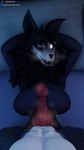 abs anthro athletic athletic_anthro athletic_female athletic_male big_breasts black_body black_fur blinking breast_play breasts duo female first_person_view fur genitals glowing glowing_eyes knot knotted_penis looking_at_viewer looking_pleasured male male/female nude nude_anthro nude_female nude_male penis seductive sex text titfuck samtrix da.nilkaz_(modeler) petruz_(modeler) scp_foundation mal0 scp-1471-a scp-1471-a_(da.nilkaz) canid canine canis mammal wolf 3d_(artwork) 4k 9:16 absurd_res digital_media_(artwork) english_text hi_res