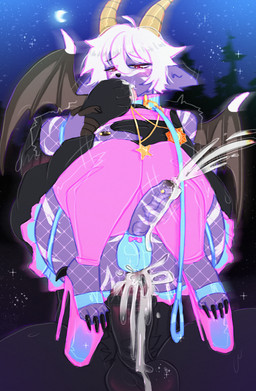 anal anal_penetration anthro balls barbell_piercing bodily_fluids bottomwear bulge clothed clothed/nude clothing collar crossdressing cum cum_in_ass cum_in_mouth cum_inside cum_on_penis cum_while_penetrated duo ejaculation faceless_character faceless_male femboy finger_in_mouth footwear foreskin genital_fluids genital_piercing genitals hands-free high_heels horn jewelry leash male male/male male_penetrated male_penetrating male_penetrating_male microskirt miniskirt moon necklace nipple_barbell nipple_piercing nipples nude outside outside_sex penetration penile penile_penetration penis penis_in_ass penis_piercing penis_size_difference piercing sex shoes skirt star thick_thighs wings wtchynbtchy slightly_damned buwaro_elexion demon absurd_res hi_res