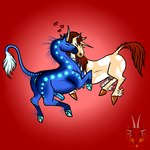 anus duo fantasy feral genitals horn male male/male penis toony inccubusdracokaito mythology equid equine horse mammal mythological_creature mythological_equine unicorn unknown_species 1:1 digital_media_(artwork)