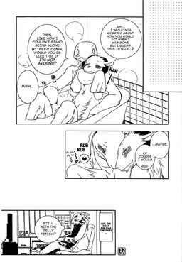 after_sex bath blush cuddling dialogue fur grope heart_symbol horn inside male male/male nude nuzzling text water royuko_ten bovid caprine goat lizard mammal reptile scalie comic english_text hi_res monochrome