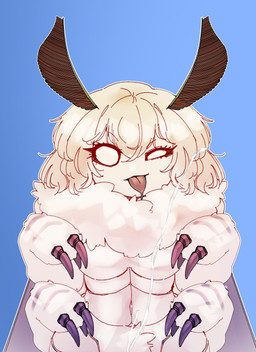 4_arms antennae_(anatomy) anthro back_wings bodily_fluids breasts claws crotch_tuft ejaculation featureless_breasts female genital_fluids hair markings medium_breasts multi_arm multi_limb neck_tuft smile solo striped_markings stripes tongue tongue_out tuft vaginal_fluids vaginal_squirting white_body white_hair wide_hips wings warl_granada rigby_the_cat moth_girl_(warl_granada) arthropod insect lepidopteran moth 2026 absurd_res digital_drawing_(artwork) digital_media_(artwork) half-length_portrait hi_res meme portrait