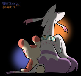 ear_bow fur jewelry necklace purple_body purple_fur rear_view red_body red_fur ring romantic romantic_couple simple_background sitting tail white_body white_fur yellow_body yellow_fur sketchygarden nintendo pokemon dapple_(darkeeveeon) hua_(darkeeveeon) generation_3_pokemon generation_5_pokemon mienshao pokemon_(species) spinda hi_res female_(lore)