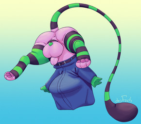 anus backsack balls balls_collar belt big_balls bottomwear butt clothing collar denim denim_bottomwear denim_clothing digitigrade disproportionate_genitalia feral floating footwear foreskin genitals green_eyes heart_symbol jeans legwear levitating male mostly_nude pants pattern_clothing pattern_legwear pattern_stockings penis penis_clothing rear_view socks solo spread_legs spreading stockings striped_clothing striped_legwear striped_stockings stripes tail tail_sock testicle_cuff unusual_clothing upside_down derfisch nintendo pokemon cameo_(javeloz) generation_1_pokemon legendary_pokemon mew_(pokemon) pokemon_(species)