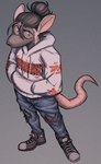 anthro male solo mightynsfw_(artist) geo_(oikihuu) mammal murid murine rat rodent