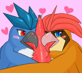 ambiguous_gender beak beak_fetish beak_play beak_sex beakjob blush censor_bar collaborative collaborative_fellatio collaborative_oral collaborative_sex disembodied_penis duo_focus erection fellatio feral feral_pov first_person_view genitals group group_sex heart_symbol ineffective_censorship licking looking_at_viewer male male/ambiguous male_pov oral penile penis penis_lick sex tapering_penis threesome tongue tongue_out trio tya. nintendo pokemon articuno avian bird generation_1_pokemon legendary_pokemon pidgeotto pokemon_(species) 2017 censored hi_res