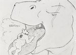 anthro duo male male/male open_mouth oral_vore partially_inside tongue tongue_love tongue_play tongue_worship uvula vore hgythshs aker_(rouenalmer) rouen_(blazingfrostwolf) rouenalmer bear brontosaurus dinosaur diplodocid mammal prehistoric_species reptile sauropod sauropodomorph scalie absurd_res hi_res