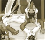 anthro bed blood bodily_fluids cleaver_(knife) clothed clothing costume cutlery cutting death duo feet foot_fetish foot_play footjob furniture fursuit fursuiter gore guts hotel_room kitchen_knife kitchen_utensils knife male male/male open_belly organs partially_clothed sex slim tools emikochan max_neon oskar_(2ndvoice) bovid caprine human hybrid lizard mammal reptile scalie sheep