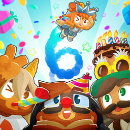 anniversary anthro birthday birthday_cake cake clothing dessert female food group hat headgear headwear male male/female party_hat unknown_artist bloons_tower_defense ninja_kiwi admiral_brickell etienne_(bloons) geraldo_(bloons) rosalia_(bloons) haplorhine mammal monkey primate 1:1 official_art