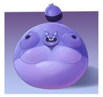 angry anthro belly big_belly blueberry_inflation body_inflation fur gradient_background huge_belly hyper hyper_belly immobile inflation kerchief lying male markings neckerchief neckwear nude on_front open_mouth purple_body purple_fur simple_background solo striped_markings striped_tail stripes tail tail_markings bernado_alte indigo_park rambley_raccoon mammal procyonid raccoon hi_res