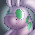 2023 ambiguous_gender animate_inanimate antennae_(anatomy) anthro big_eyes cheek_pouches generation_6_pokemon goodra green_eyes icon inflatable living_inflatable living_pool_toy low_res multicolored_body nintendo permanent_smile pokemon pokemon_(species) pool_toy posexe purple_body shaded simple_background solo two_tone_body two_tone_head white_sclera