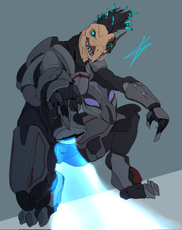 3_fingers 3_toes anthro armor beak blue_eyes breasts crouching cybernetic_eye cybernetics digitigrade energy_weapon eye_scar facial_scar feather_hair feathered_crest feathers feet female fingers full_armor head_crest headgear helmet holding_armor holding_headgear holding_helmet holding_object looking_at_viewer machine pseudo_hair pupils scar scouter sharp_teeth simple_background slit_pupils solo tan_body teeth toes saggs312_(artist) halo_(series) microsoft xbox_game_studios alien kig-yar ruuhtian scalie colored hi_res