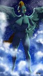 abs amber_eyes anthro anthrofied areola blonde_hair breasts female genitals hair hands_on_hips looking_at_viewer muscular muscular_anthro muscular_female night nipple_outline nipples nude pussy solo spread_wings star wings anthroponiessfm friendship_is_magic hasbro my_little_pony mythology lightning_dust_(mlp) equid equine mammal mythological_creature mythological_equine pegasus 3d_(artwork) 9:16 digital_media_(artwork) hi_res