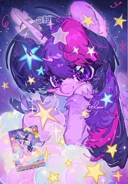 cloud female feral fetlocks horn solo sparkles star trading_card wings hecun923 friendship_is_magic hasbro my_little_pony mythology twilight_sparkle_(mlp) equid equine mammal mythological_creature mythological_equine winged_unicorn hi_res redraw