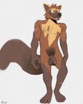 anthro balls big_balls big_penis black_nose body_hair brown_body brown_fur chest_hair countershade_torso countershading evil_face evil_look fangs flaccid fluffy fluffy_tail foreskin fur genital_scar genitals hairy_balls humanoid_genitalia humanoid_penis long_tail male multicolored_body multicolored_fur notched_ear nude partially_retracted_foreskin penis penis_scar pubes scar scars_all_over simple_background solo standing tail tan_body tan_fur teeth white_background fritzbonn gulonine mammal marten mustelid musteline pine_marten 2024 4:5 hi_res signature