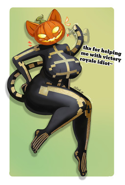 anthro big_breasts big_butt blush blush_lines bodysuit bone breasts bullying butt caption clothed clothing costume curvy_figure dialogue female food for_a_head fruit glowing glowing_eyes gold_(metal) halloween_costume halloween_themed hand_on_hip heart_symbol holidays huge_breasts huge_butt huge_thighs imminent_sex in_heat inviting inviting_to_sex inviting_viewer jack-o'-lantern latex latex_clothing looking_at_viewer markings nipple_outline nipples onesie onesie_only plant puffy_nipples pumpkin pumpkin_head simple_background skeleton skeleton_(marking) skeleton_clothing skeleton_costume skeleton_suit skinsuit smug smug_face smug_grin solo tail tail_motion tailwag text thick_thighs tight_clothing tight_fit voluptuous voluptuous_anthro voluptuous_female wide_hipped_anthro wide_hipped_female wide_hips desttar epic_games fortnite fortnite:_battle_royale halloween spice_(fortnite) felid feline mammal object_head 2025 absurd_res artist_name digital_media_(artwork) english_text hi_res signature