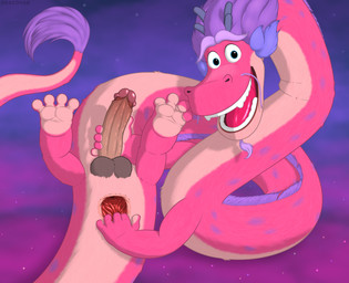 4_toes 5_fingers anthro anus balls erection facial_hair feet fingers fur gaping gaping_anus genitals hair hand_on_penis horn humanoid_genitalia humanoid_penis long_body looking_at_viewer male nude open_mouth paws penis pink_body simple_background smile solo spread_anus spreading tail teeth toes dracovar_valeford asian_mythology east_asian_mythology mythology wish_dragon long_(wish_dragon) dragon eastern_dragon mythological_creature mythological_scalie scalie absurd_res digital_media_(artwork) hi_res story story_in_description
