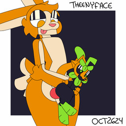 ambiguous_fluids anal anal_penetration anthro big_penis duo genitals male male/male penetration penis size_difference small_penis theenyface apricot_(yare) pumkat domestic_cat felid feline felis lagomorph leporid mammal rabbit 1:1 animated loop