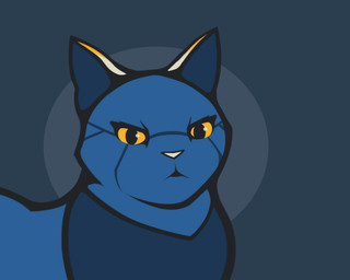 ambiguous_gender angry blue_body feral frown looking_at_viewer machine mascot multicolored_body simple_background solo yellow_eyes nospots e621 esix android domestic_cat felid feline felis mammal robot robot_feral 2022 5:4 digital_media_(artwork) hi_res