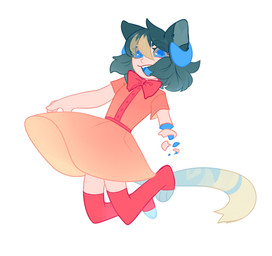 blue_eyes blue_hair blue_horn blue_tongue candy_gore clothed clothing dress eyelashes female glistening glistening_eyes gore grey_sclera hair horn legwear light_body light_skin looking_at_viewer no_pupils open_mouth open_smile orange_clothing orange_dress painless_gore red_clothing red_legwear simple_background smile solo teeth tongue unsigned white_background corzh77 animal_humanoid cat_humanoid felid felid_humanoid feline feline_humanoid humanoid mammal mammal_humanoid absurd_res full-length_portrait hi_res portrait