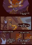 2020 anthro blue_eyes clothed clothing comic conditional_dnp deathclaw detailed_background digital_media_(artwork) duo elvche english_text fallout fan_character female hi_res horn lazy_(elvche) male microsoft neck_spikes night outside reptile scalie smile spiked_tail spikes spikes_(anatomy) tail tan_eyes text turo